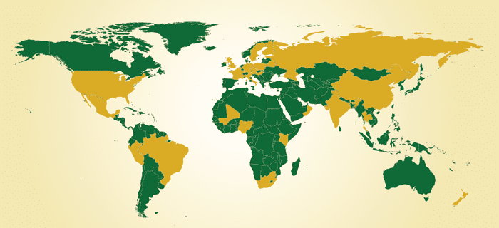 World Map - Fulbright Scholars